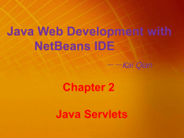 Intro to Java Servlet