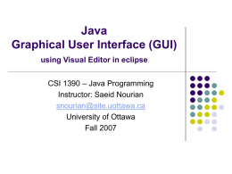 Graphical User Interface with eclipse