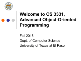 intro-cs3331 - Department of Computer Science