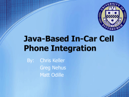 Java Based In Car Cell Phone Integration