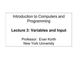Variables - New York University