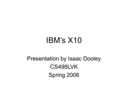 IBM`s X10 - Parallel Programming Laboratory