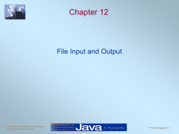 File Input and Output - McGraw Hill Higher Education