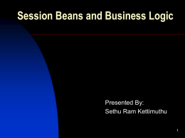 Chapter 19: Session Beans and Business Logic