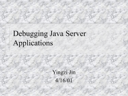 Chapter 26: Debugging Java Server Applications