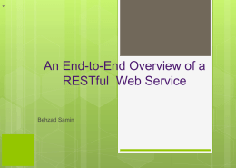 REpresentational State Transfer (REST) Web Service