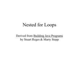 Nested `for` loops