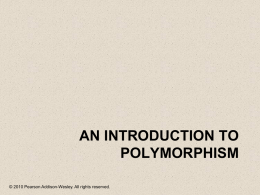 10 minute polymorphism lecture