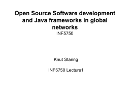 Open Source Software development and Java frameworks in global