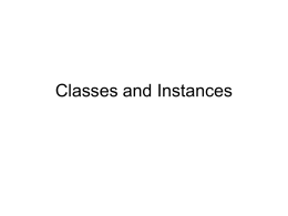 Classes and Instances Revision