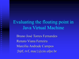 Evaluating the floating point in Java Virtual Machine