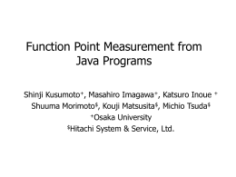 Function Point Measurement for Requirements