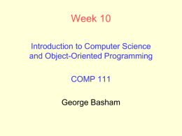 Week 10 presentation - Computing Sciences