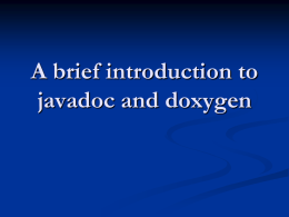 Introduction to Javadoc