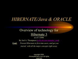 HIBERNATE/Java & ORACLE