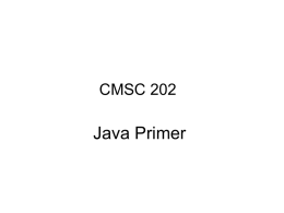 Java Primer I