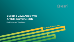 Building Java Apps with ArcGIS Runtime SDK