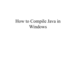 Compiling Java