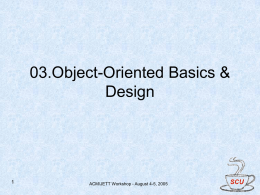 Object-Oriented Basics & Design