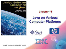 Chapter 13 Java on Various Computer Platforms