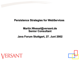 Persistence Strategies for Web Services
