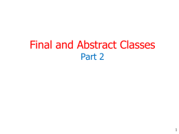 Abstract classes Part 2