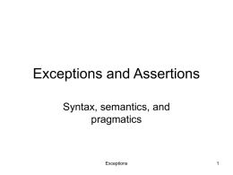 Slides (exceptions)