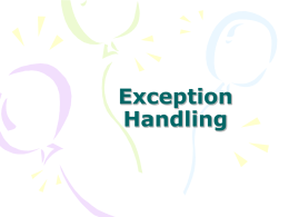 throwing an exception