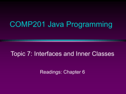 Interfaces and inner classes