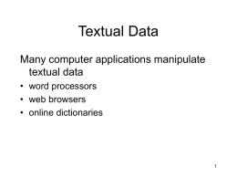 Textual Data