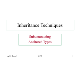 Inheritance Techniques