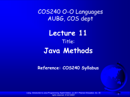 COS240Lec11_JavaMethods
