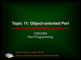 Object-orientation in Perl