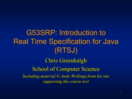 System and Realtime Programming (G53SRP)