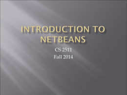 Introduction to Netbeans