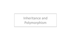 Chapter07 & 08-Inheritance & Polymorphism
