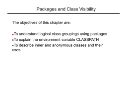 Packages and Class Visibility
