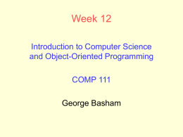 week1topics - Computing Sciences