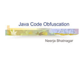 Java Code Obfuscation