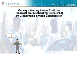 Genesys: Meeting Center FAQs for Helpdesk