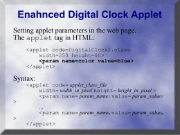 Enahnced Digital Clock Applet