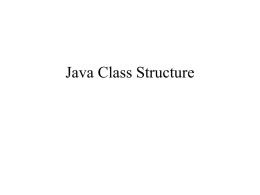 More Class Structure