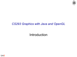 Introduction to OpenGL - Department of Computing