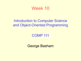 week10topics - Computing Sciences
