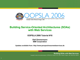 Building SOAs with Web Services