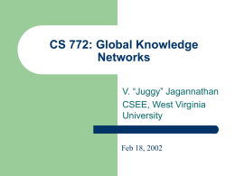 CS 486: Global Knowledge Networks