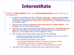 InterestRate assignment