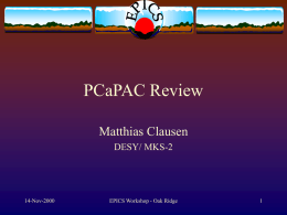 PCaPAC Review - MKS 2