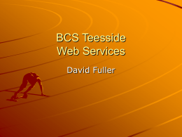BCS Teesside Web Services