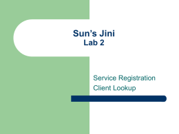 Lab2: Service Registration